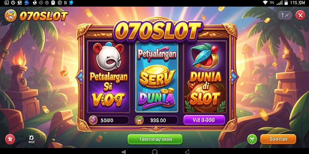 Tampilan gameplay 070SLOT yang mendebarkan dan mengasyikkan.
