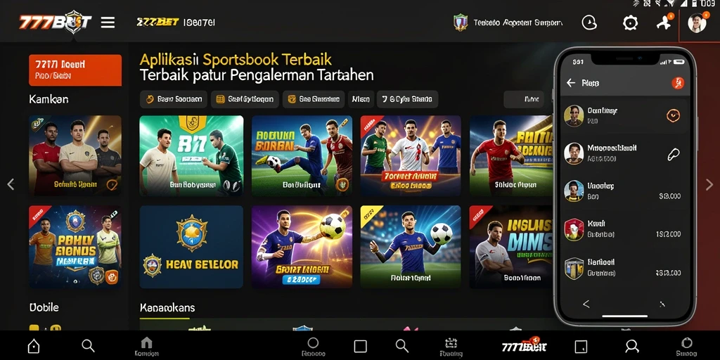 Tampilan menarik dari antarmuka taruhan langsung di 777BET.