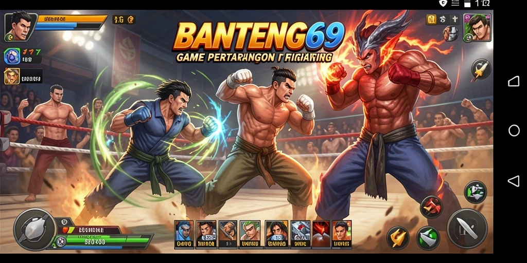 Screenshot BANTENG69 menampilkan aksi pertarungan yang mendebarkan.