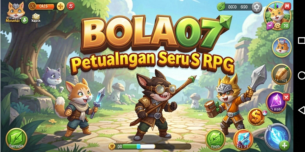 Tampilan gameplay BOLA07 yang menantang dan seru.