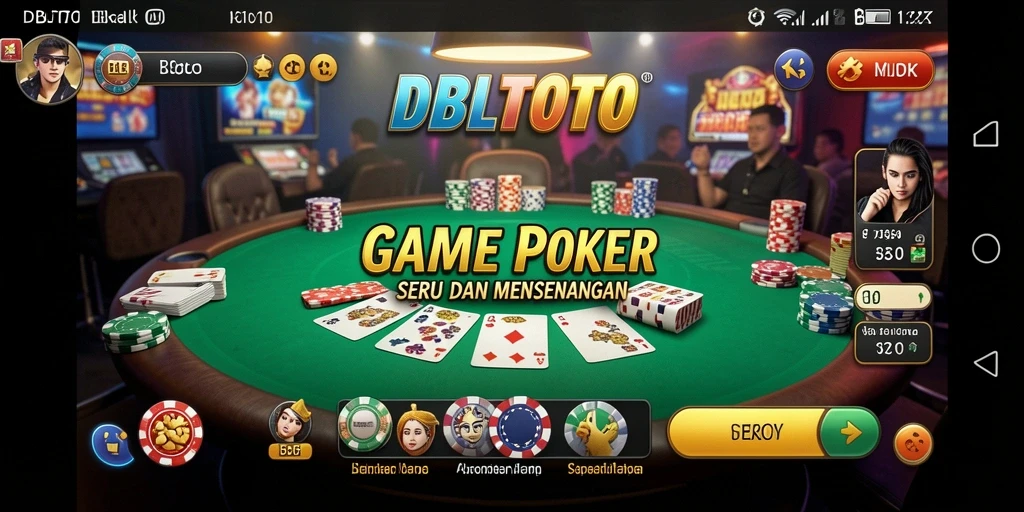 Tampilan gameplay DBLTOTO yang menegangkan saat bermain Poker.