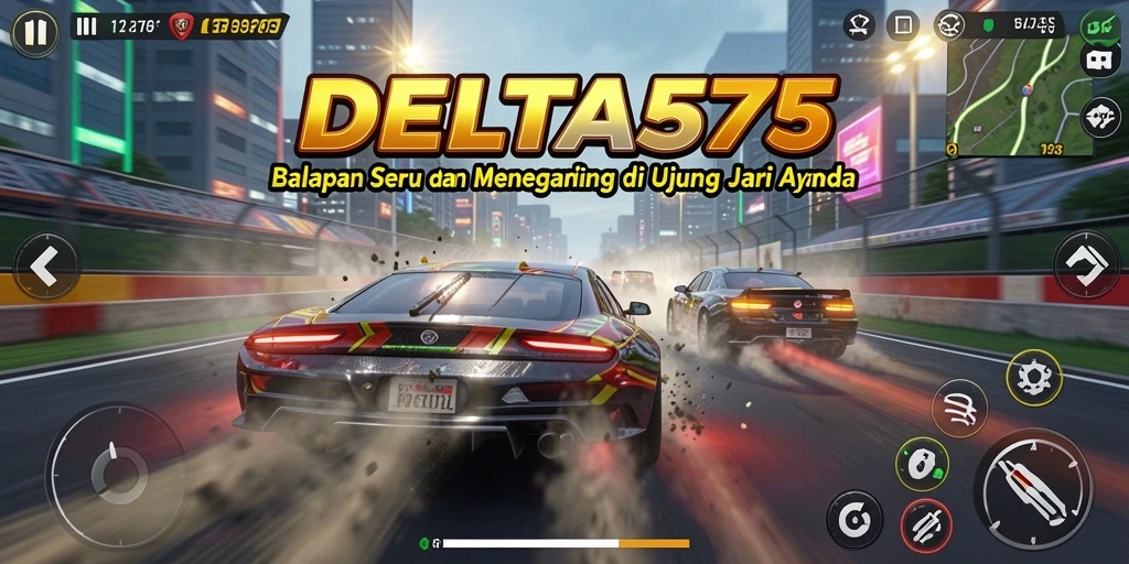 Tampilan gameplay racing yang mengesankan di DELTA575.