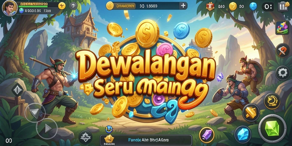 Gameplay seru DEWAKOIN99 dengan tantangan petualangan yang mendebarkan.