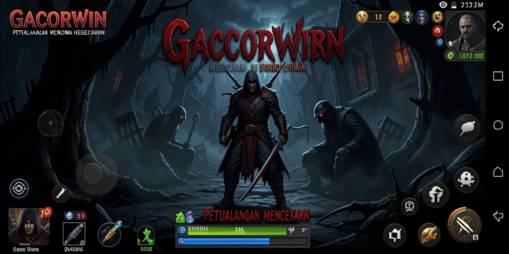 Screenshot gameplay GACORWIN dengan suasana mencekam.
