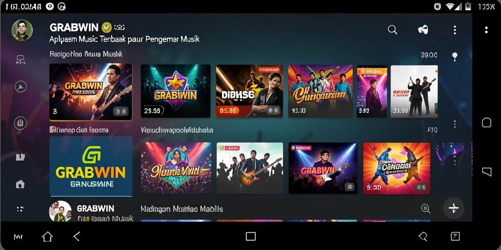 Tampilan menarik gameplay <strong>GRABWIN</strong> saat bermain musik.