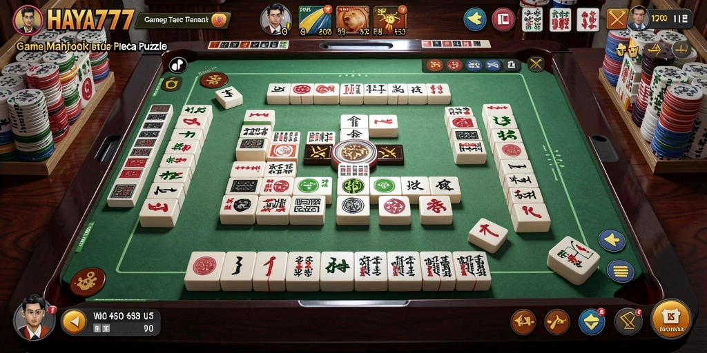 Screenshot gameplay HAYA777 menampilkan level Mahjong yang memukau.