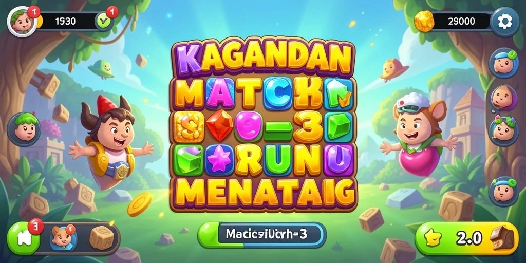 Tampilan gameplay KAGANDAN dengan elemen Match-3 yang seru.