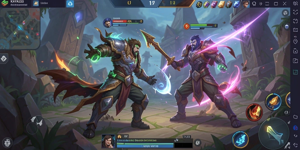 Gameplay KAYA33 yang seru dan penuh aksi dalam pertempuran MOBA.
