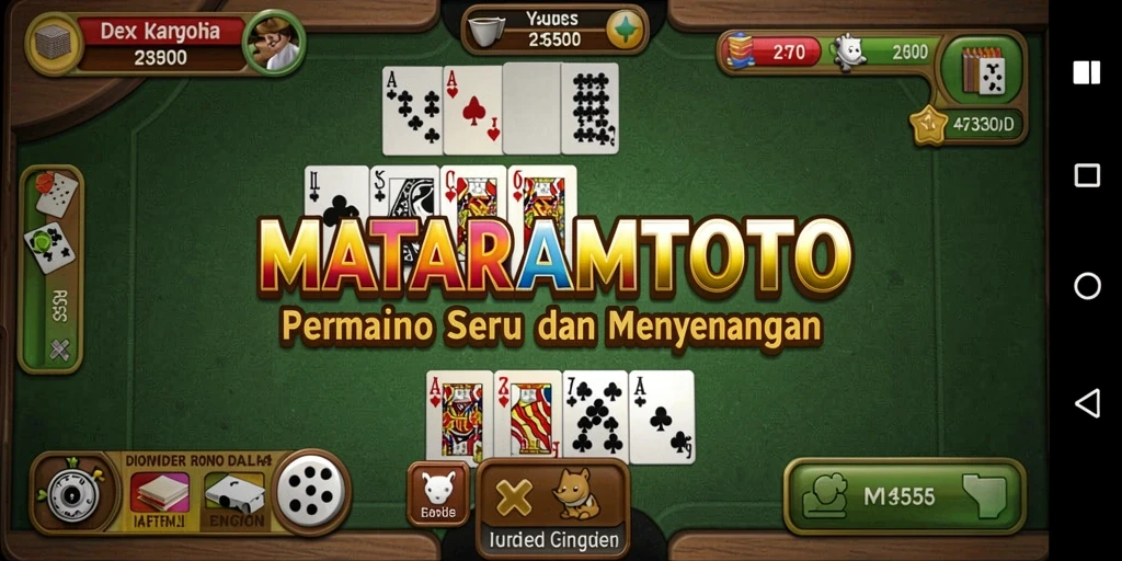 Tampilan gameplay seru dari MATARAMTOTO di lingkungan Domino.