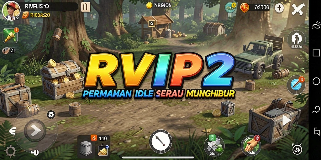 Tampilan gameplay RVIP2 dengan elemen idle yang menarik.