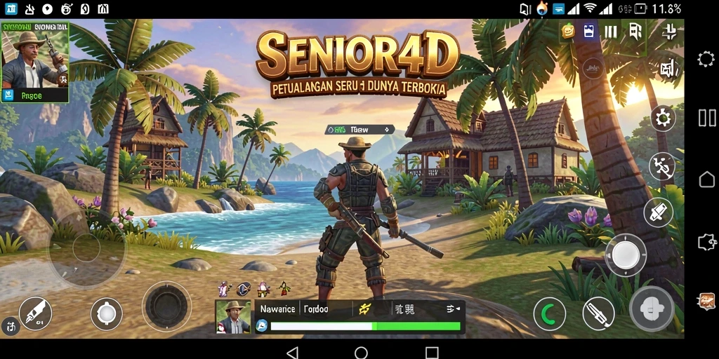 Gameplay SENIOR4D yang menakjubkan dalam dunia terbuka.
