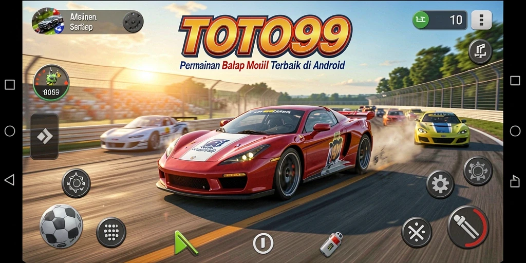Tampilan gameplay balap mobil yang mendebarkan di TOTO99.