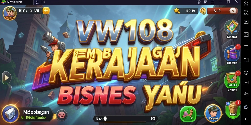 Tangkapan layar gameplay VW108 menampilkan suasana bisnis yang dinamis.